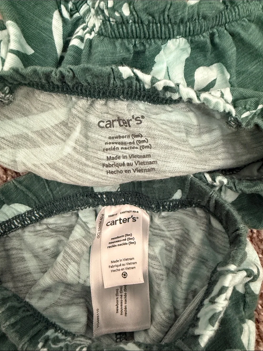 Green Floral Carters set